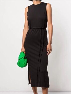 vince pleated scoop neck tank dress Side Drape Tank Dress in Vince Products Women
